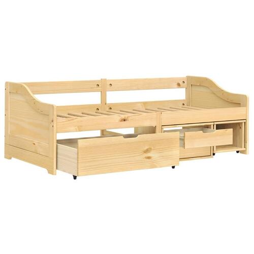 Daybed med tre skuffer IRUN 90x200 cm massivt fyrretræ