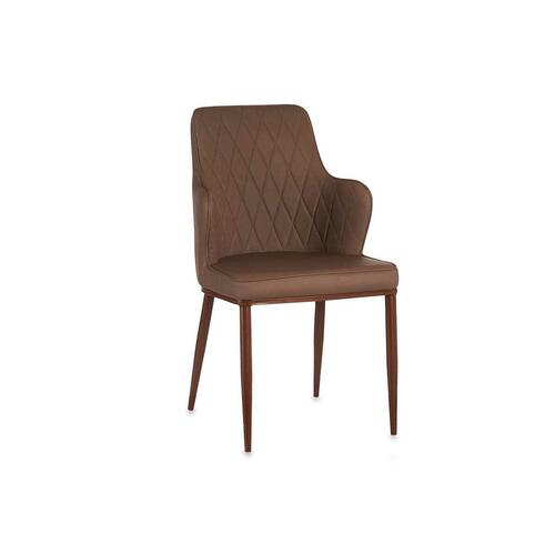 Lænestol Romber Brun Sort Stål 53 x 90 x 43 cm (2 enheder)