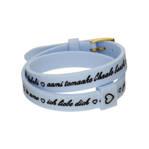 Armbånd til kvinder il mezzometro I LOVE YOU GOLD - BRACCIALE IN SILICONE/SILICONE BRACELET