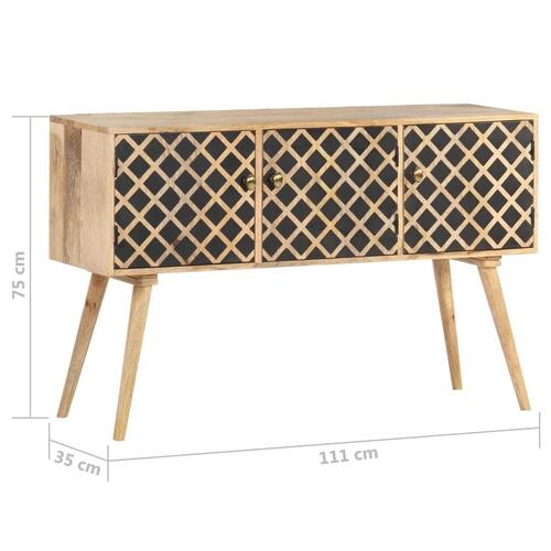 Skænk 118x35x75 cm massivt mangotræ