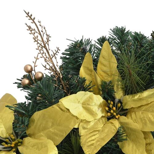 Juleguirlande med LED-lys 2,7 m PVC grøn