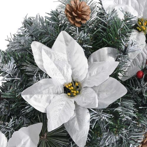 Juleguirlande med LED-lys 2,7 m PVC grøn