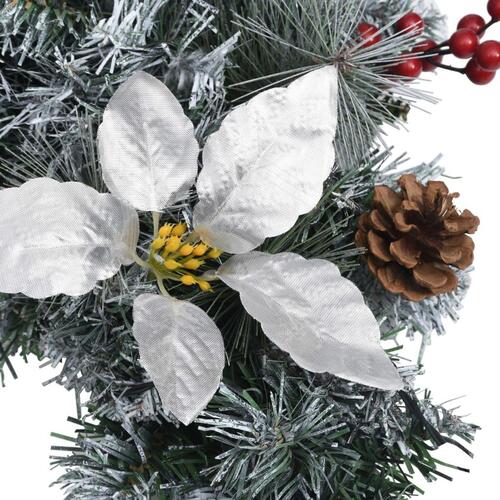 Juleguirlande med LED-lys 2,7 m PVC grøn