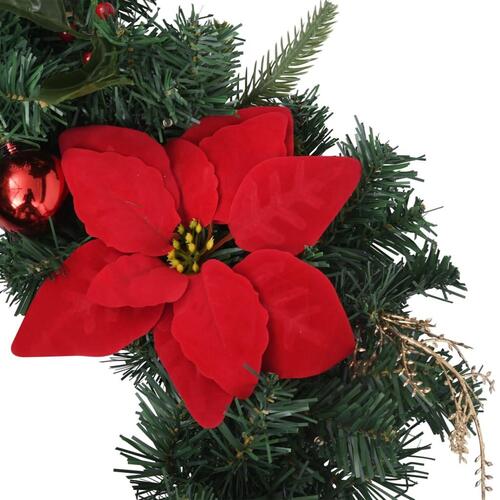 Juleguirlande med LED-lys 2,7 m PVC grøn