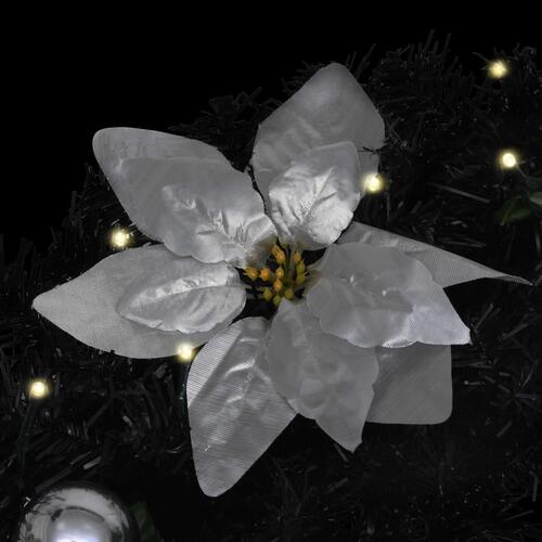 Juleguirlande med LED-lys 2,7 m PVC sort