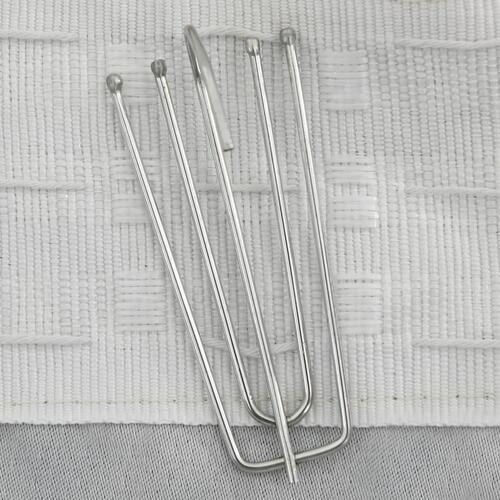 Lysdæmpende gardiner med kroge 2 stk. hør-look 140x245 cm beige