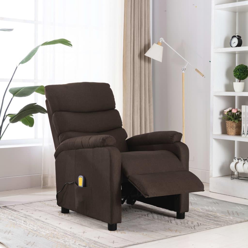 Massagestol stof brun