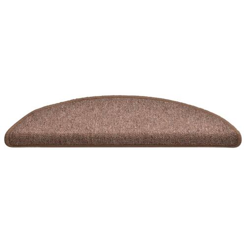 Trappemåtter 15 stk. 56x17x3 cm brun