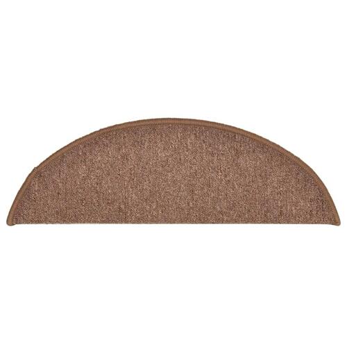 Trappemåtter 15 stk. 56x17x3 cm brun