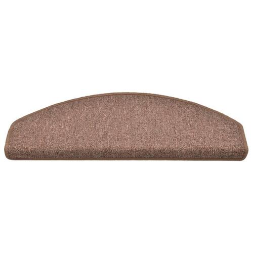 Trappemåtter 15 stk. 65x24x4 cm brun