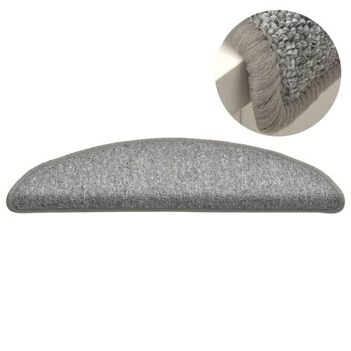 Trappemåtter 15 stk. 56x17x3 cm lysegrå