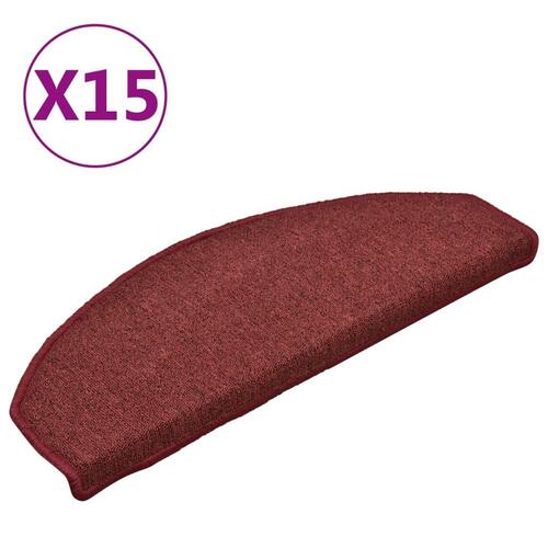 Trappemåtter 15 stk. 65x24x4 cm rød