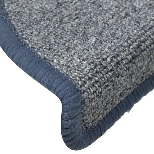 Trappemåtter 15 stk. 56x17x3 cm lysegrå og blå