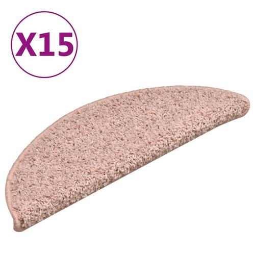 Trappemåtter 15 stk. 56x17x3 cm lyserød