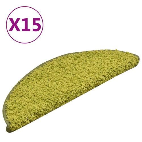 Trappemåtter 15 stk. 56x17x3 cm grøn