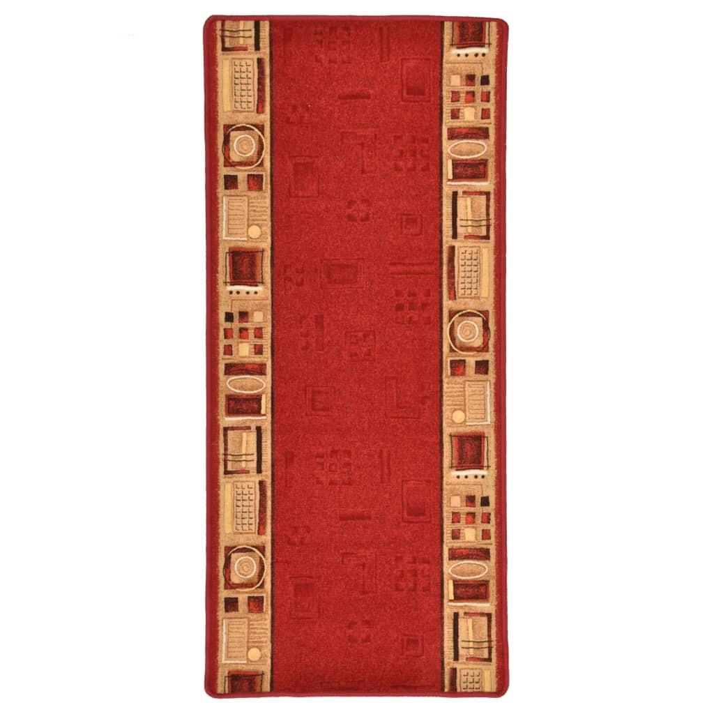 Tæppeløber 67x120 cm gelunderside rød