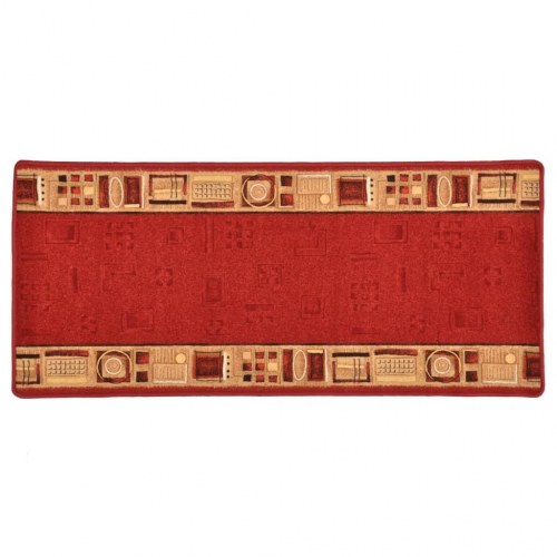Tæppeløber 67x120 cm gelunderside rød