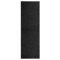 Vaskbar dørmåtte 60x180 cm sort