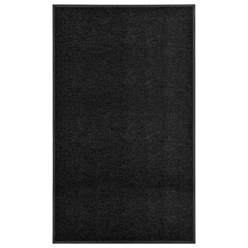 Vaskbar dørmåtte 90x150 cm sort