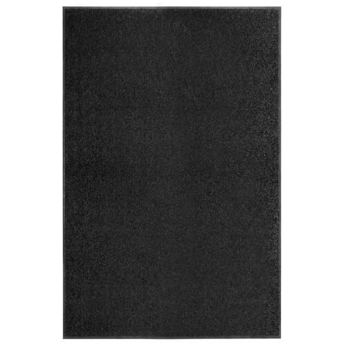 Vaskbar dørmåtte 120x180 cm sort