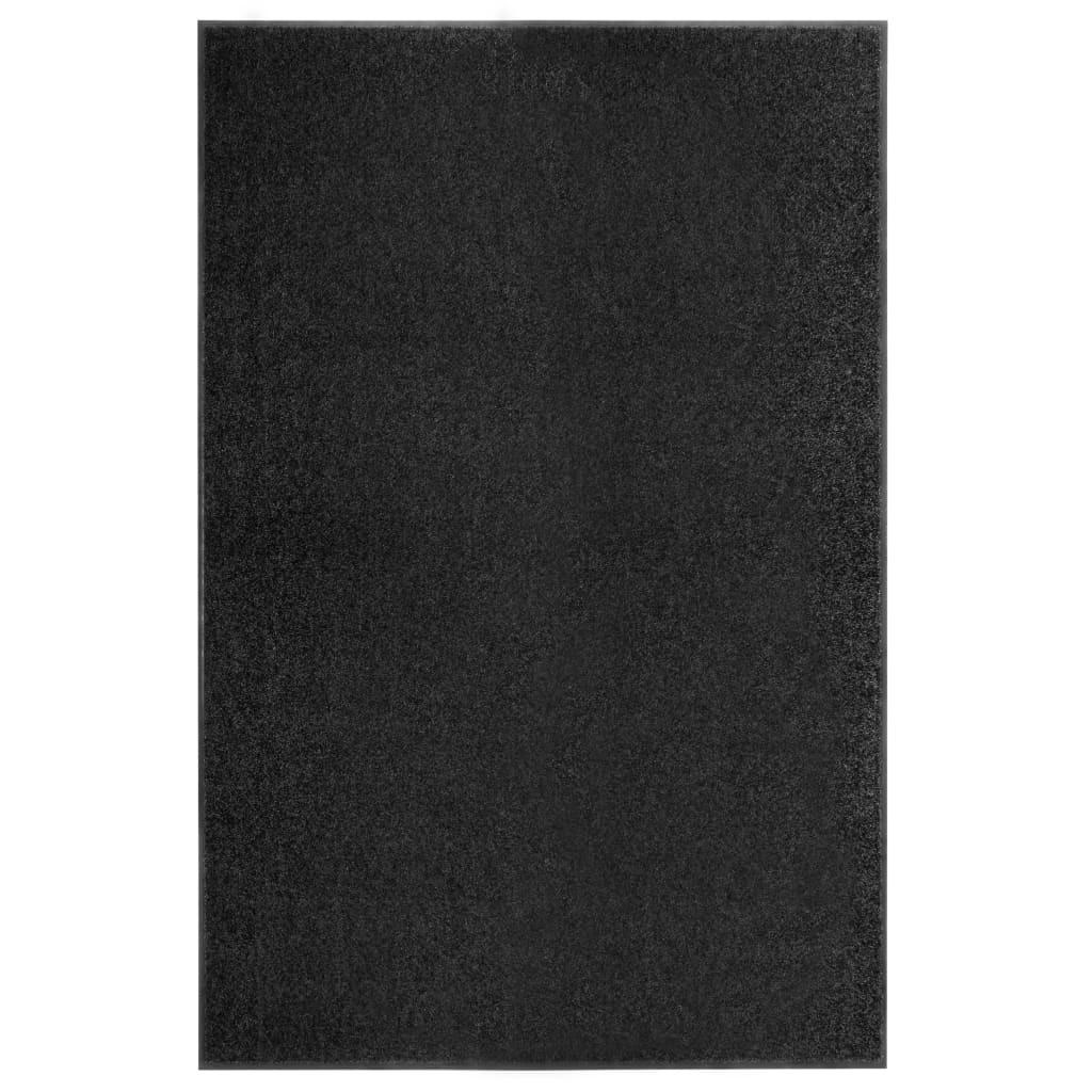 Vaskbar dørmåtte 120x180 cm sort