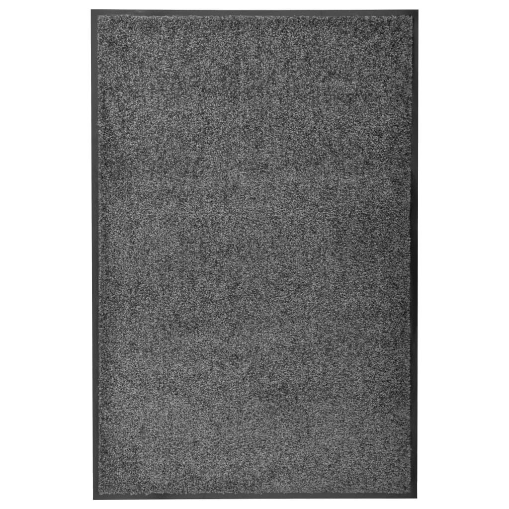 Vaskbar dørmåtte 60x90 cm antracitgrå