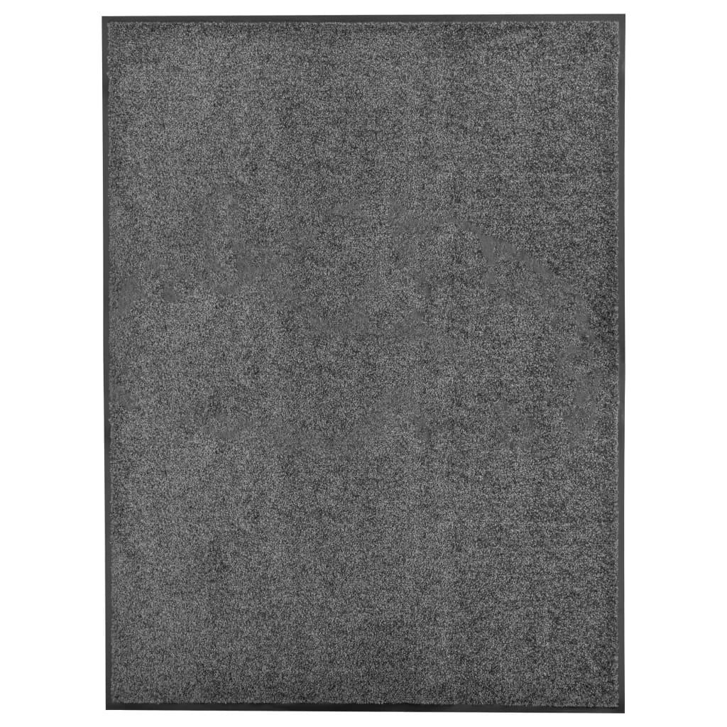 Vaskbar dørmåtte 90x120 cm antracitgrå