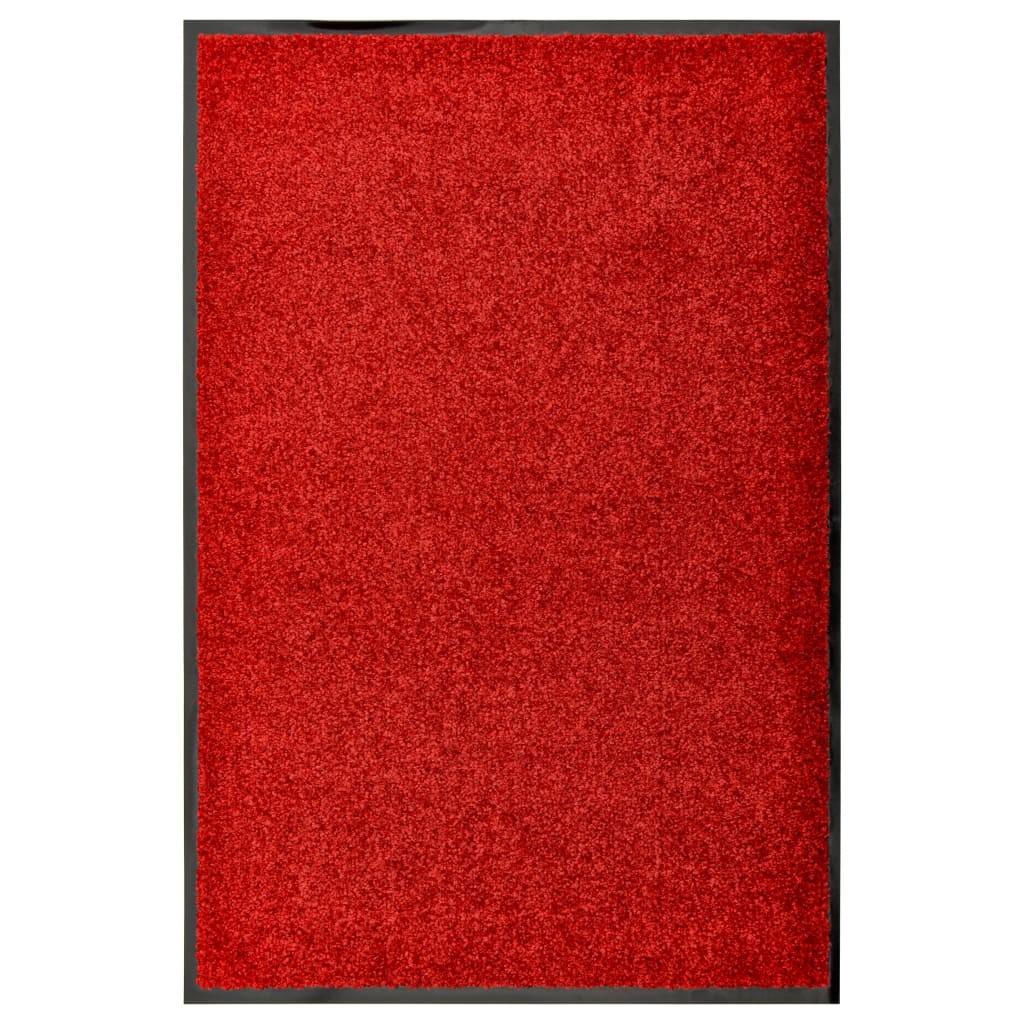 Vaskbar dørmåtte 60x90 cm rød