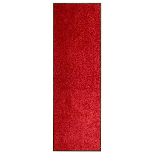 Vaskbar dørmåtte 60x180 cm rød