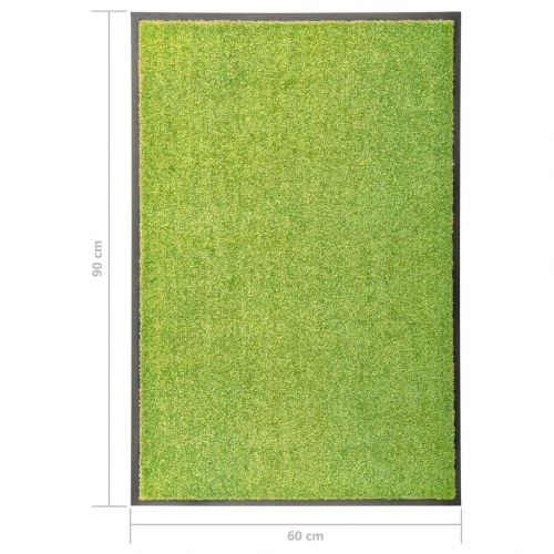 Vaskbar dørmåtte 60×90 cm - grøn, indendørs/udendørs