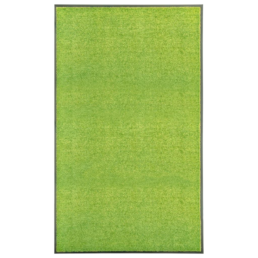 Vaskbar dørmåtte 90x150 cm grøn