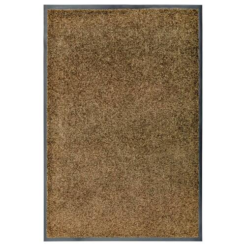 Vaskbar dørmåtte 60x90 cm brun
