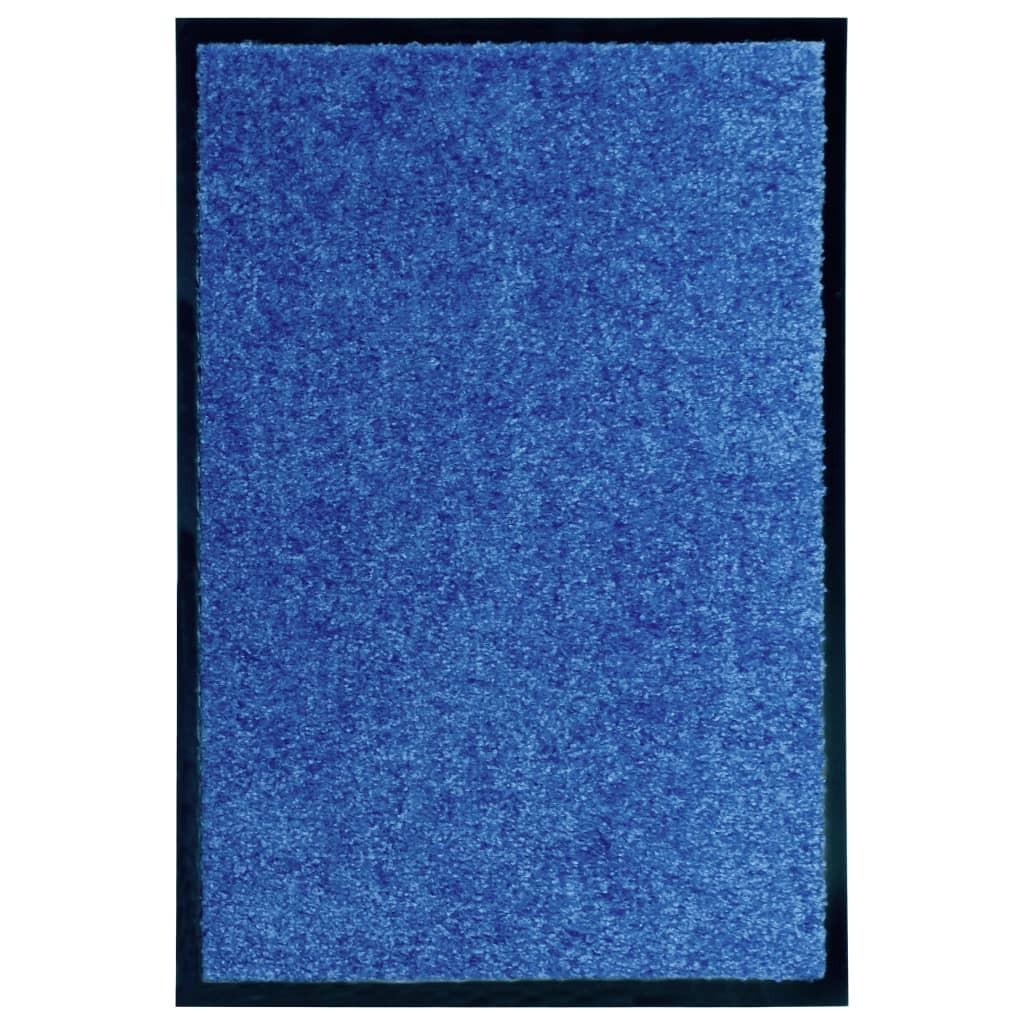 Vaskbar dørmåtte 40x60 cm blå