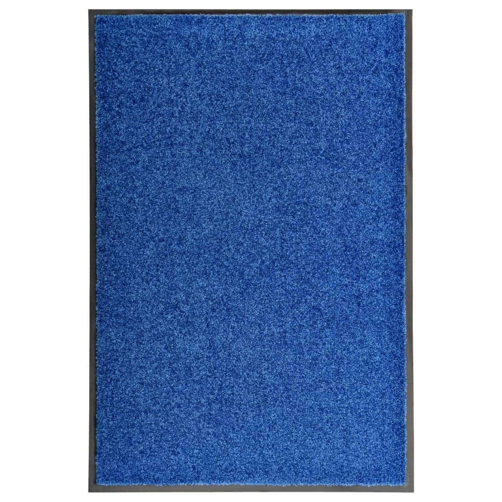 Vaskbar dørmåtte 60x90 cm blå