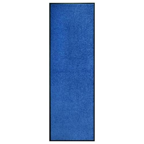 Vaskbar dørmåtte 60x180 cm blå