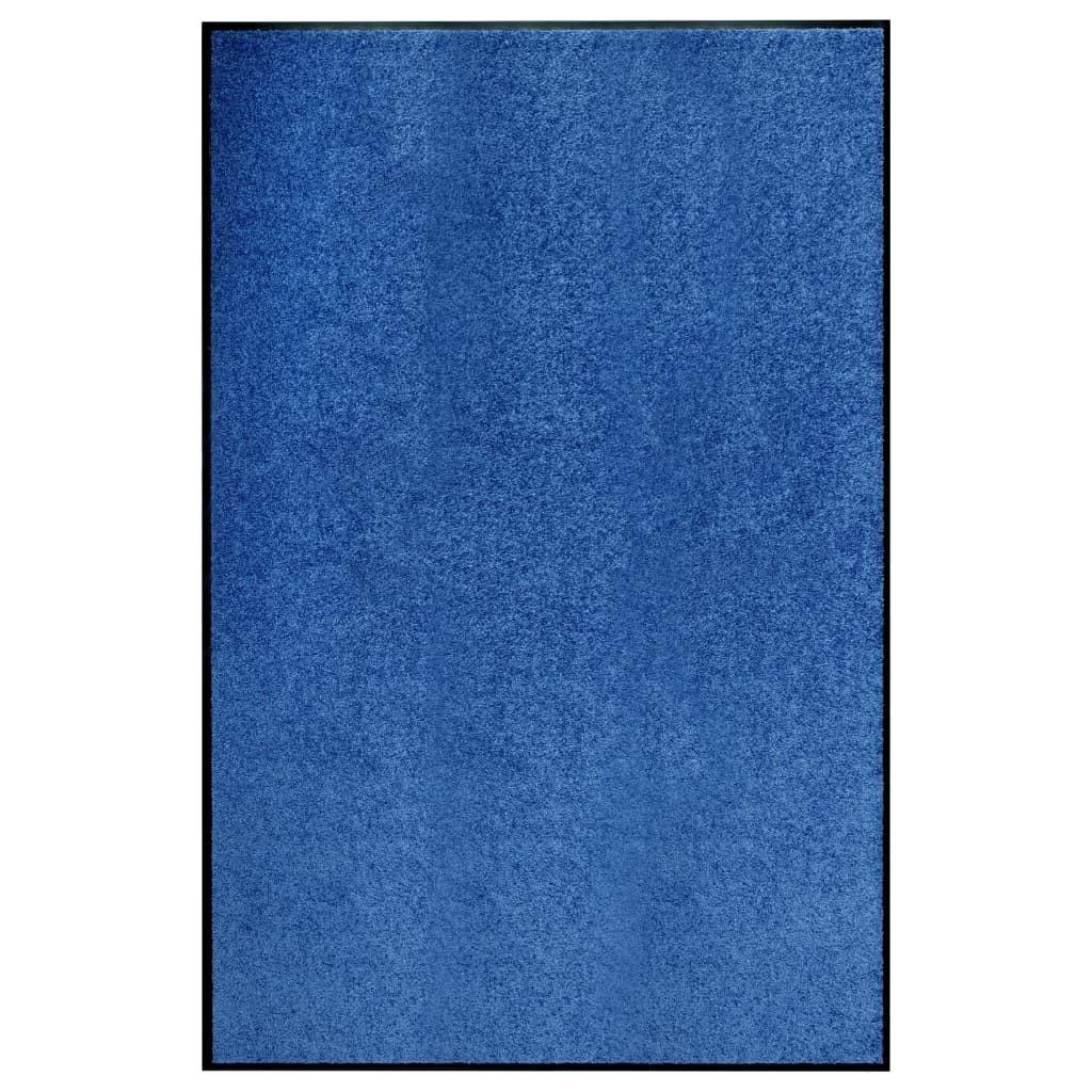 Vaskbar dørmåtte 120x180 cm blå