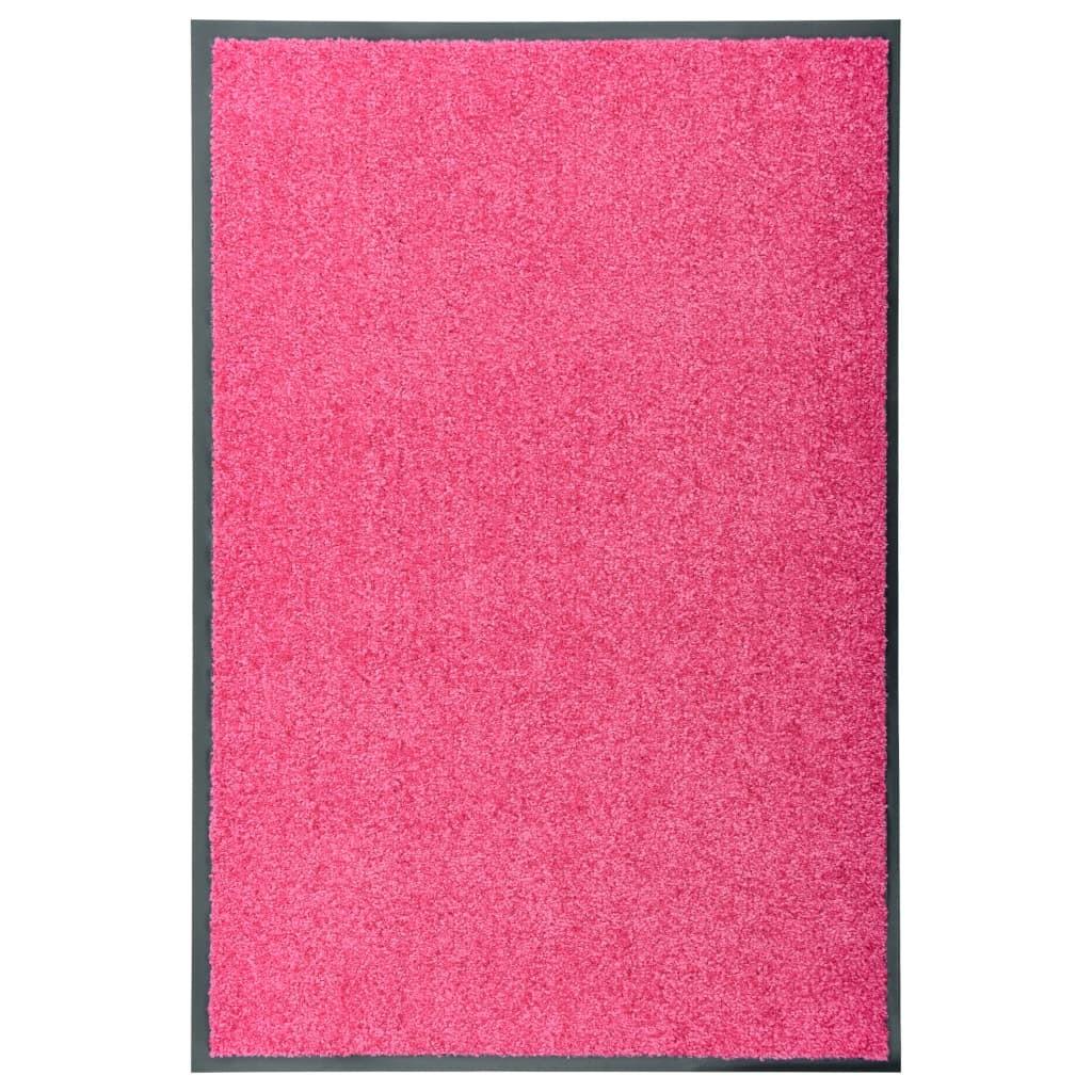 Vaskbar dørmåtte 60x90 cm pink