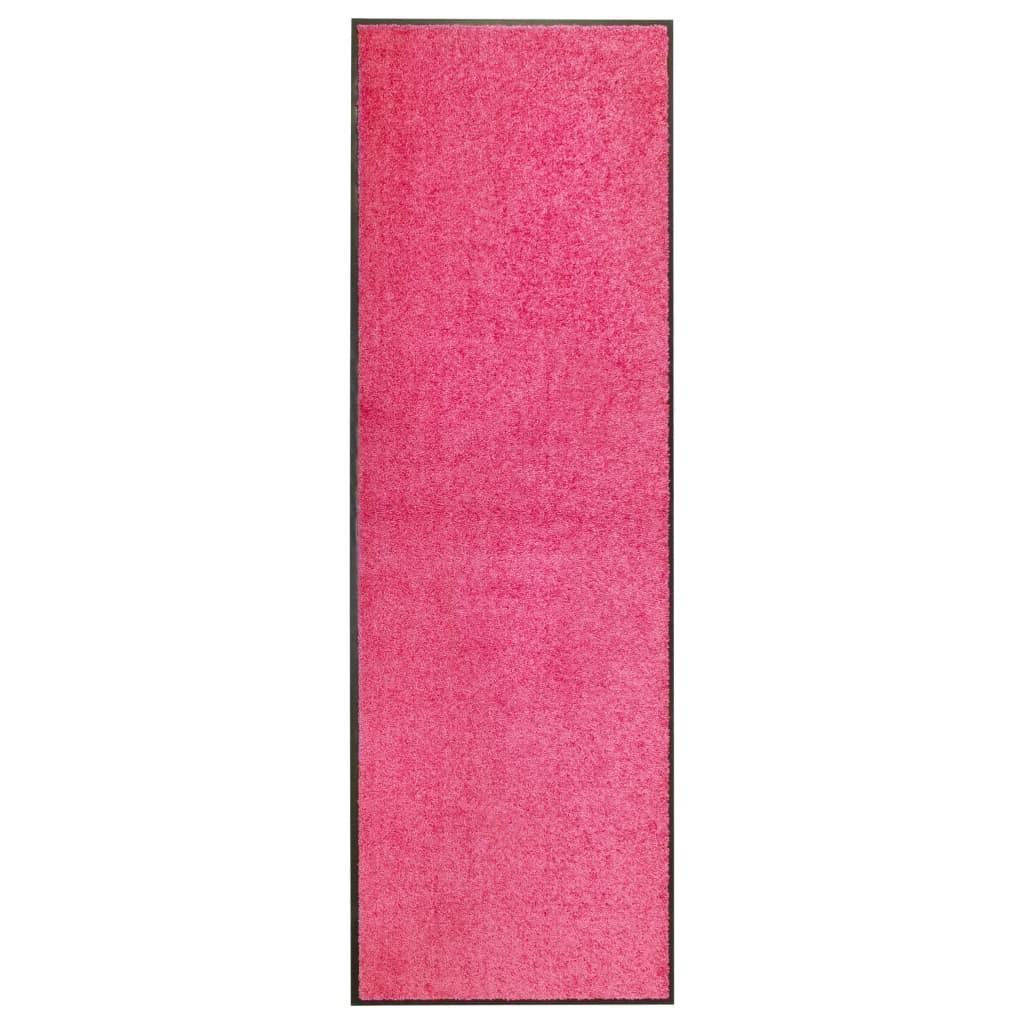 Vaskbar dørmåtte 60x180 cm pink