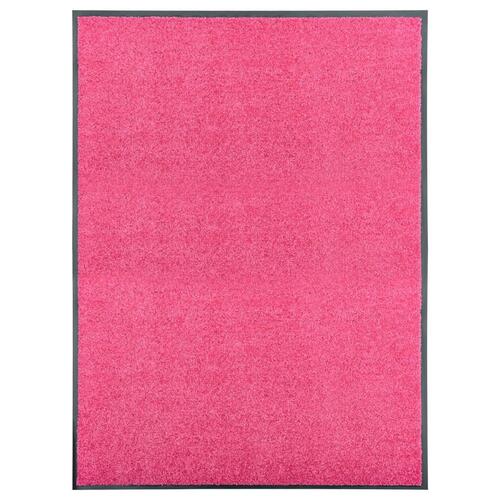 Vaskbar dørmåtte 90x120 cm pink