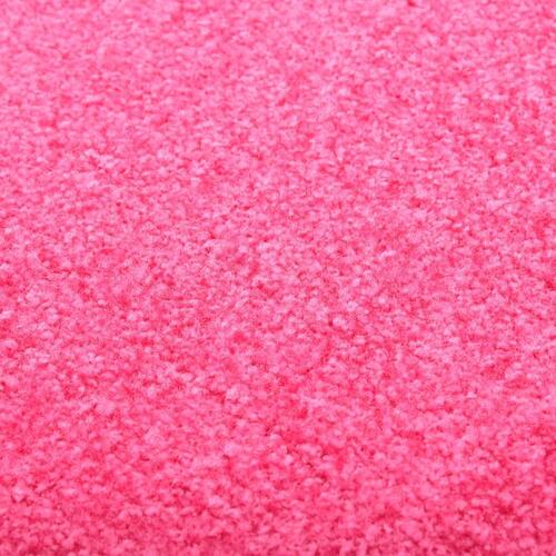Vaskbar dørmåtte 90x120 cm pink