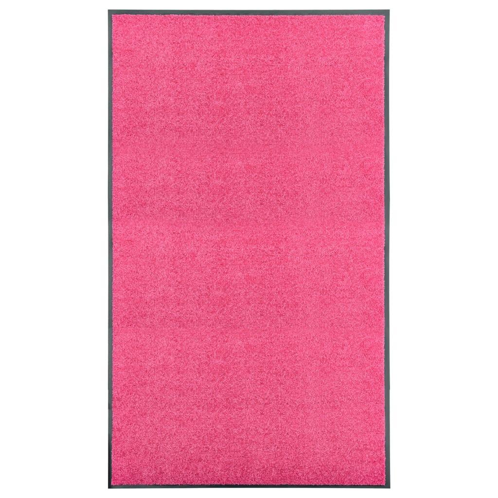 Vaskbar dørmåtte 90x150 cm pink