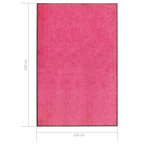 Vaskbar dørmåtte 120x180 cm pink
