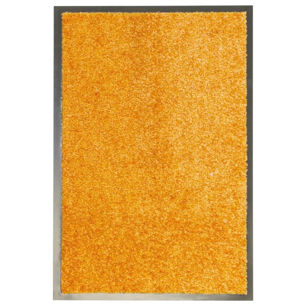 Vaskbar dørmåtte 40x60 cm orange