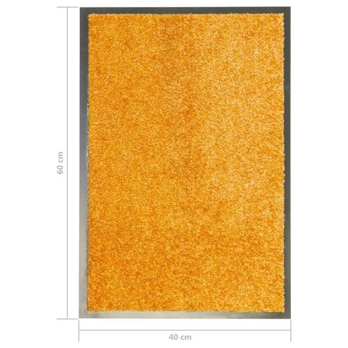 Vaskbar dørmåtte 40x60 cm orange