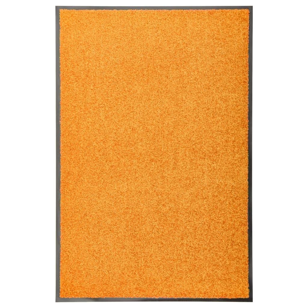 Vaskbar dørmåtte 60x90 cm orange