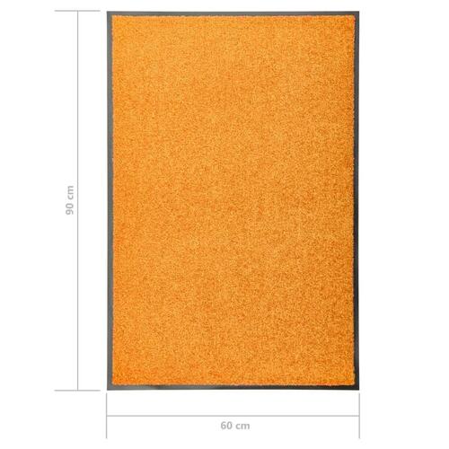Vaskbar dørmåtte 60x90 cm orange