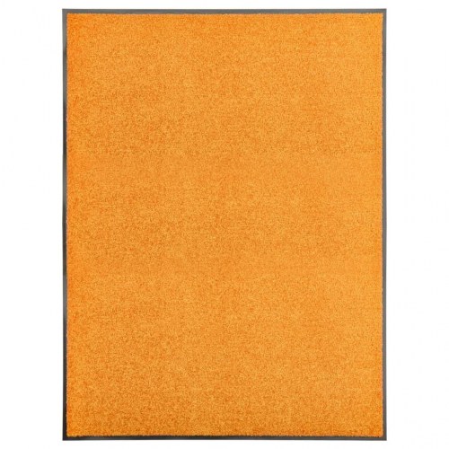 Vaskbar dørmåtte 90×120 cm - orange, indendørs/udendørs
