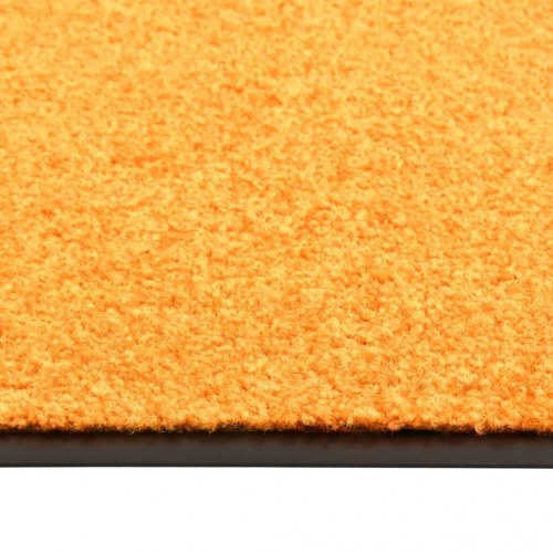 Vaskbar dørmåtte 90×120 cm - orange, indendørs/udendørs