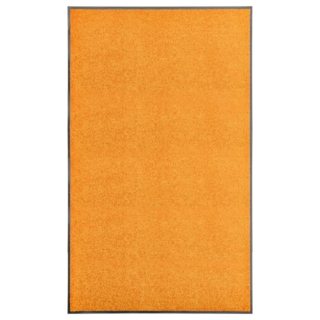 Vaskbar dørmåtte 90x150 cm orange
