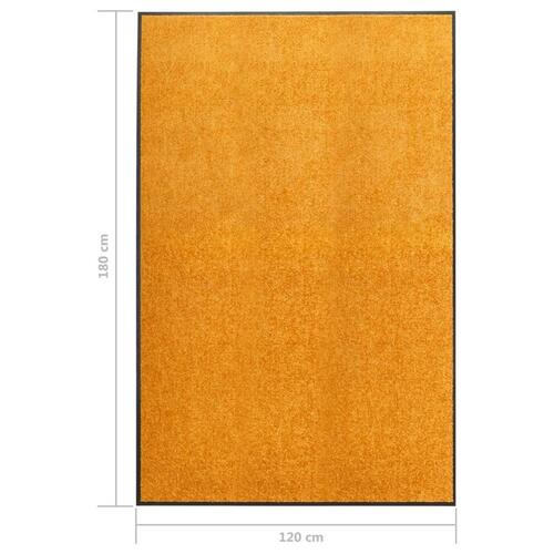 Vaskbar dørmåtte 120x180 cm orange